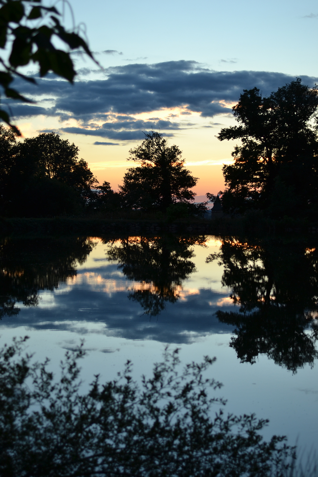 Coucher de soleil lac-Camping Le Muret